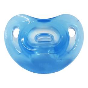 NUK SENSITIVE全矽膠安撫奶嘴 初生型, 藍色, 0-6個月, 1個