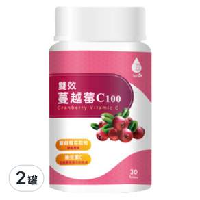 Tsuie 日濢 雙效蔓越莓 C100 750mg, 30顆, 2包