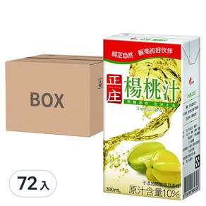 光泉 正庄 楊桃汁, 300ml, 72入