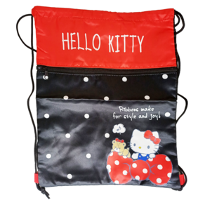 SHIERN-CHIU 廣億實業 HELLO KITTY 束口後背袋 KT-BAG010 104g, 蝴蝶結, 1個