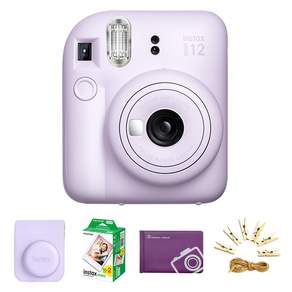 Instax Mini 12 即時相機 + 迷你底片 2p + 保護套, mini 12(Lilac Purple), 1組