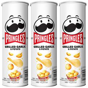 PRINGLES 品客 洋芋片 大蒜烤馬鈴薯口味, 110g, 3罐