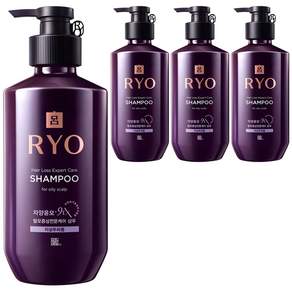 RYO 呂 滋養韌髮洗髮精 油性頭皮適用 草本花香, 400ml, 4瓶