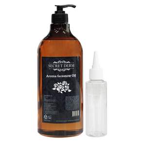 SECRETDERM 香氛舒緩按摩精油 薰衣草香 附壓頭+空瓶100ml, 1L, 1組