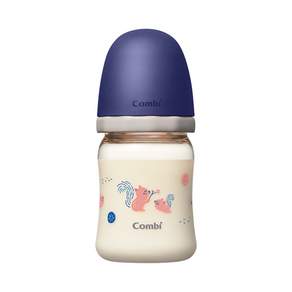 Combi 康貝 真實含乳寬口PPSU奶瓶 0歲以上, 藍色, 160ml, 1個