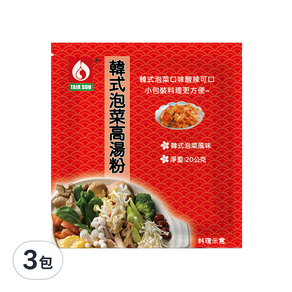 台塑餐飲 韓式泡菜高湯粉, 20g, 3包