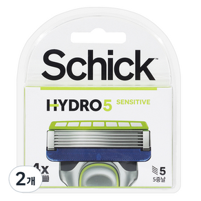 Schick 舒適牌 Hydro5基礎敏感刮鬍刀片, 4入, 2個