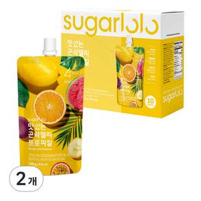 sugarlolo 蒟蒻果凍飲 熱帶水果口味, 2盒, 1500g