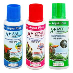 Aqua Plus 水質穩定劑120ml+硝化菌120ml+綜合預防劑120ml組, 1組