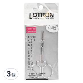 LOTRON 安全鼻毛剪 L-216 9 x 4.2 x 0.4cm, 3個