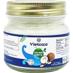 viet coco 特級冷壓初榨椰子油, 200毫升, 1個
