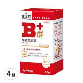 台塑生醫 MD Formula 醫之方 緩釋B群雙層錠, 60錠, 4盒