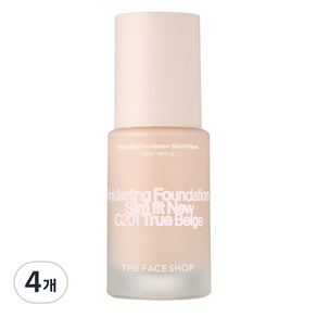 THE FACE SHOP 菲詩小舖 墨水持久粉底修身全新 15ml, C201純米色, 4個