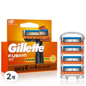 Gillette 吉列 2024 Fusion Power刮鬍刀片, 2個, 4入