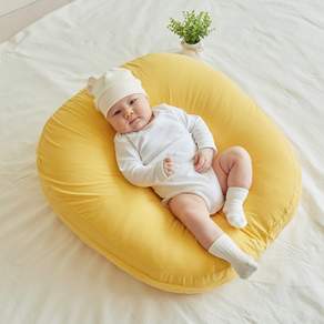 ROTOTO bebe 可拆式防溢奶素色睡墊, 黃色