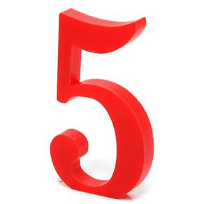 室內裝飾立式數字, 5（紅色）