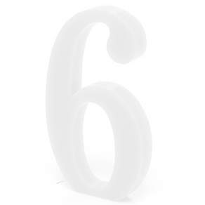 室內裝飾立式數字, 6（白色）
