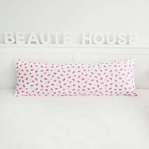 BEAUTE HOUSE 人造絲長枕頭套+枕芯, 西瓜款