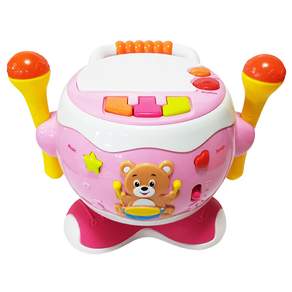 Sg 世界經銷熊寶寶快樂鼓玩具, 粉色的