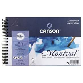 CANSON Montval 春季裝訂專業速寫本, 13.5 x 21 厘米, 12張