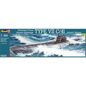 Revell RV5100 1:144 德國潛艇 TYPE VII C/41 大西洋版塑料模型潛艇, 1個