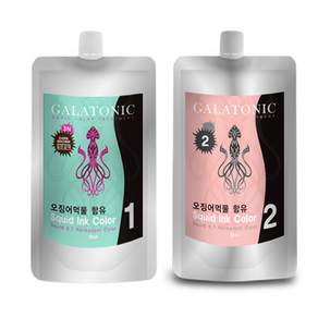 GALATONIC 墨魚染髮劑 1劑 500ml+2劑 500ml, 3N Dark Brown, 1組