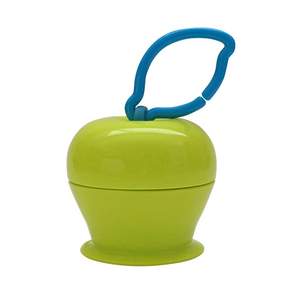 GraPPLe 蘋果固齒器固定吸盤, 無奶嘴, 綠色, 1個
