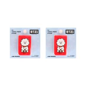 STUDIO EIGHT BT21 3層印章 2入, RJ, 混色