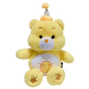 Care Bears 生日毛絨小熊玩偶, 27cm, 黃色