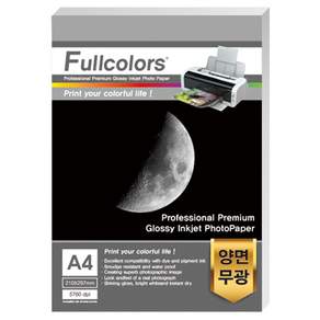 fullcolors 雙面列印霧面相片紙, A4, 1包