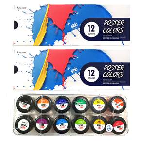 fullcolors 2套海報顏料, 15毫升, 12 種顏色