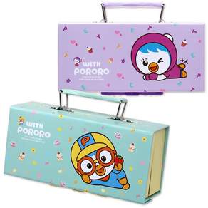 Pororo 手提式鉛筆盒 2入組, 波羅羅，帕蒂, 1套