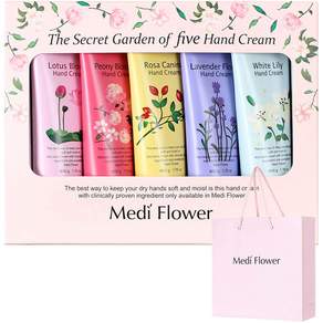 MediFlower 秘密花園護手霜 5條+品牌紙袋, 1盒