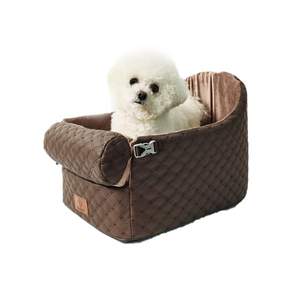 DING DONG PET 精選寵物專用汽車安全坐椅, 棕色