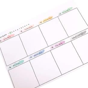 lallayena B5 Zig Zag Weekly Planner Scheduler 年糕備忘錄, 單色, 1個