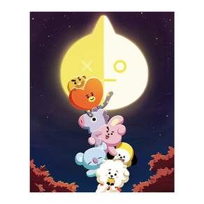 I LOVE PAINTING BT21 DIY彩繪畫組 40*50cm, Fullmoon