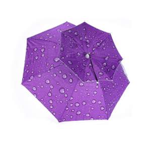 2 層帽子和頭部雨傘, 水滴紫色