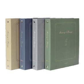 b fancy Memory Pocket相冊 4本, 綠色，海軍藍，米色，灰色, 40張