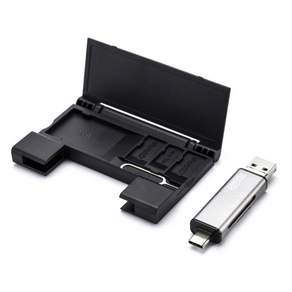 EVERLABS 3合1多功能讀卡器 USB3.0 MicroSD Type-C OTG, 銀, E-H00011