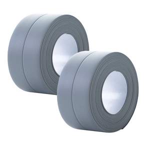 Dailyshare PVC 縫隙阻隔防水膠帶 3.8 cm x 3.2 M, 2個, 灰色