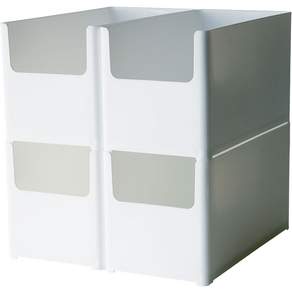 收納置物盒 L號, 白色的, 4個