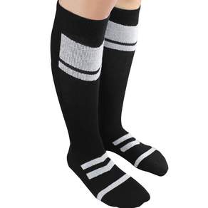 Crocodile 紋男式阿拉斯加冬季滑雪襪 2 雙套組 CD319, 黑色, 黑色