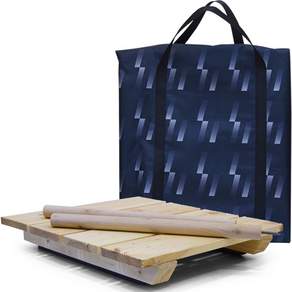 木製傳統冰雪橇+儲物袋套組, 混合顏色