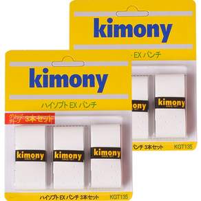 Kimony Highsoft EX系列羽球拍握把布 6入組, 白色(KGT135), 1組