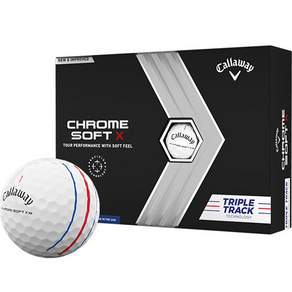 Callaway Chrome Soft X 23 三道高爾夫球 4 件裝, 12件, Clova White, 1個