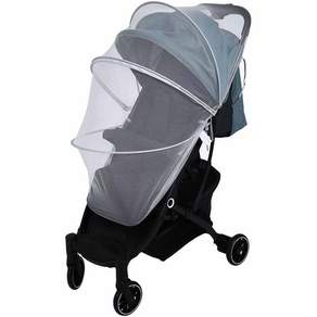 嬰兒車用防蟲網拉鍊蚊帳, 1個, 灰色