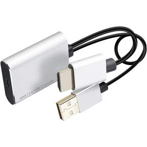 Coms 4K 60Hz HDMI 2.0 to USB 3.1 Type-C轉接螢幕轉接器USB輔助電源, DM422