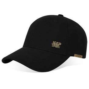 JEEP SPIRIT 簡約Logo基本款棒球帽, 黑色