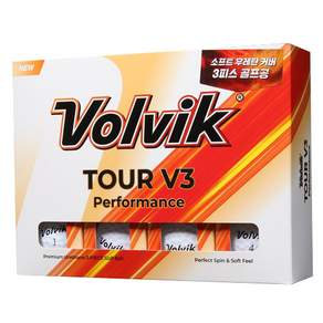 Volvik Tour V3 Performance聚氨酯高爾夫球 3層, 12件, 白色, 1個