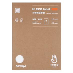 Formtec 物流管理用HiEco標籤紙HEQ-3120, 2格, 20個